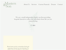 Tablet Screenshot of mastersandson.com